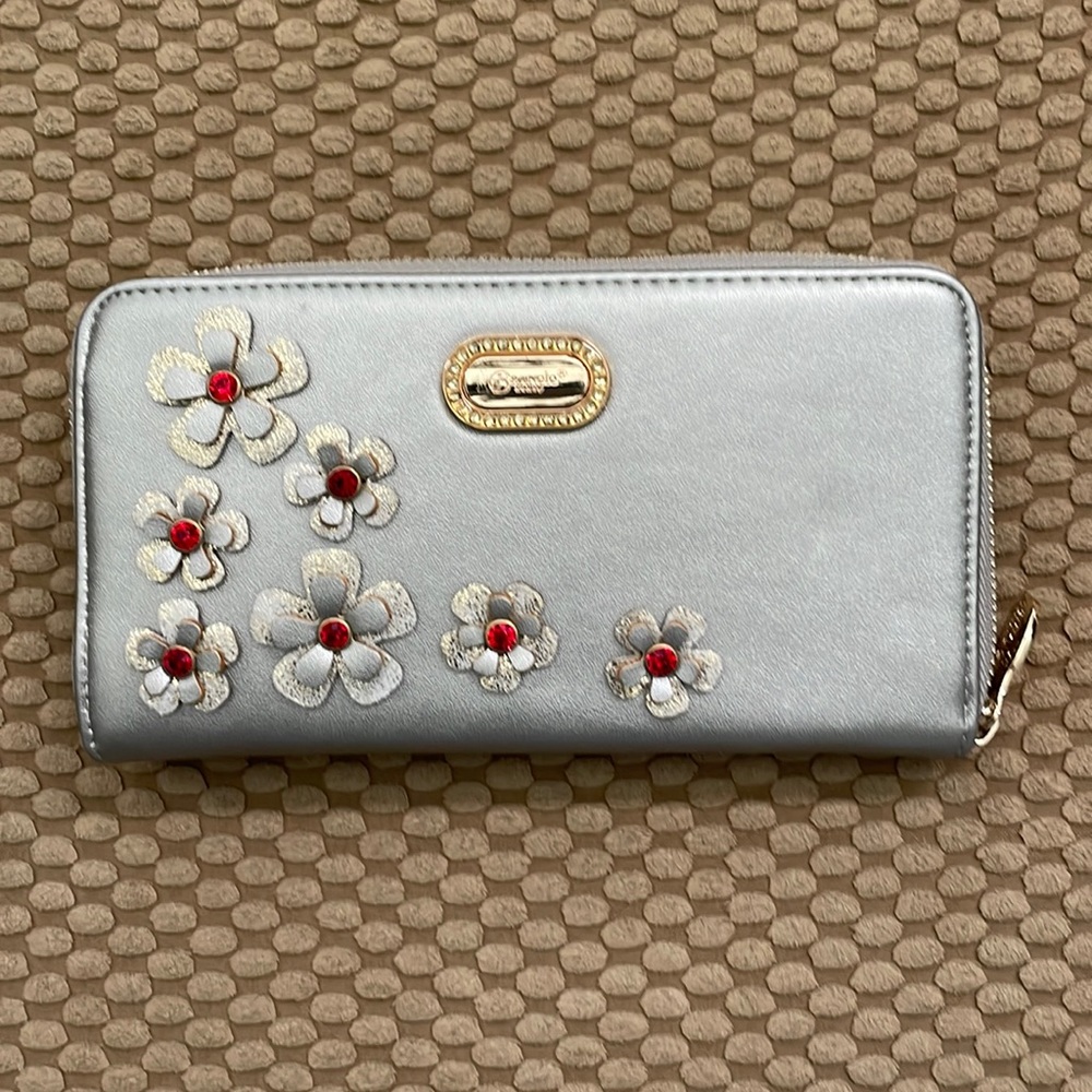 Brangio Italy Metallic Floral Wallet